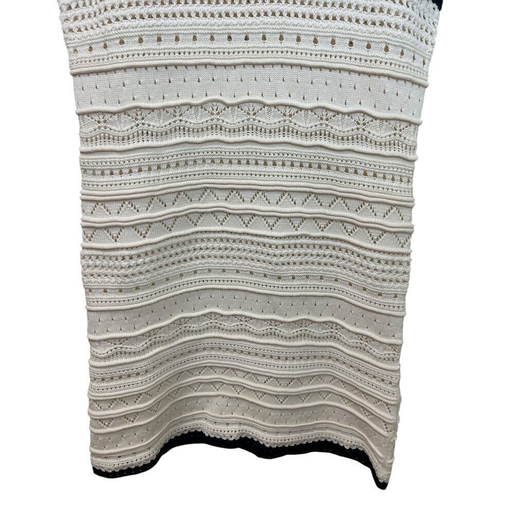 La Ligne - NWT, Women's 'Mallory' Mini Knit Dress - Cream/Black, X-Large - Picture 7 of 13
